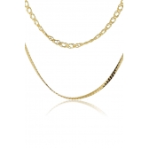 Colar Duplo com Correntes Grossas Banhado em Ouro 18k - Dourado