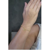Pulseira Árvore da Vida Com Zircônias Coloridas Banhado em Ouro 18k - Dourado