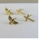 Duo de Cruz e Espírito Santo Banhado em Ouro 18k - Dourado