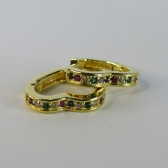 Brinco De Coração Com Micro Zircônia Incrustada Banhado em Ouro 18k - Dourado