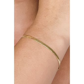 Pulseira Fita Banhado em Ouro 18k