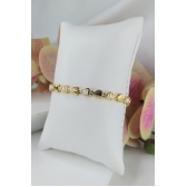 Pulseira Coração e Pérola - Dourado