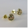 Brinco Pequeno de Coração com Zircônias Colorido Banhado em Ouro 18k - Dourado