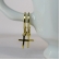 Brinco Argolinha com Cruz Banhado em Ouro 18k - Dourado