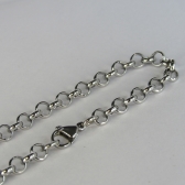 Pulseira Elo Português feita em Aço Inoxidável MASCULINA - Prateado