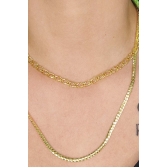 Colar Duplo com Correntes Grossas Banhado em Ouro 18k - Dourado