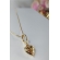 Colar com Pingente Argolinha de Coração Banhado em Ouro 18k - Dourado