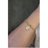 Pulseira Dourada com Pingente Árvore da Vida Banhado em Ouro 18k - Dourado