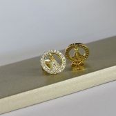 Brinco Mini Zircônias de Nossa Senhora Banhado em Ouro 18k - Dourado