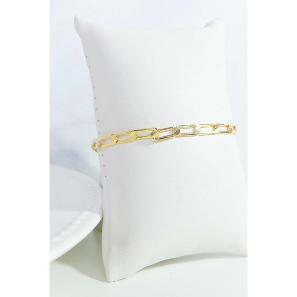 Pulseira Corrente Chapada Banhado em Ouro 18k MASCULINA - Dourado