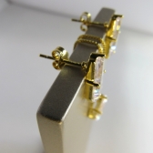 Conjunto Trapézio em Zircônia - Dourado