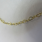 Colar de Corrente com Elos em Coração Banhado em Ouro 18k - Dourado