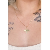 Colar Pingente do Espírito Santo Banhado em Ouro 18k - Dourado