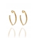 Brinco Argola Oval Banhado em Ouro 18k - Dourado