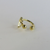 Piercing Fake com Coração Banhado em Ouro 18k - Dourado
