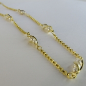 Colar com Corrente de Mini Pérolas Banhado em Ouro 18k - Dourado