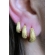 Trio de Brincos Argolinhas Grossas Banhado em Ouro 18k - Dourado