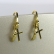 Brinco Argolinha com Cruz Banhado em Ouro 18k - Dourado