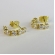 Brinco Pequeno Fio Com Cinco Zircônia Banhado em Ouro 18k - Dourado