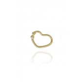 Piercing Fake Forma de Coração Banhado em Ouro 18k - Dourado