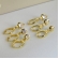 Trio Argolinha Coração de Zircônia Banhado em Ouro 18k - Dourado
