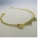 Pulseira com Chapa de Coração Banhado em Ouro 18k - Dourado