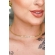 Choker de Corrente Chapada Com Zircônias ao Centro Banhado em Ouro 18k - Dourado