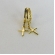 Brinco Argolinha com Cruz Banhado em Ouro 18k - Dourado