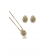 Conjunto de Gotas com Zircônias - Dourado