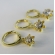 Trio Argolinha Estrelinha de Zircônia Banhado em Ouro 18k - Dourado