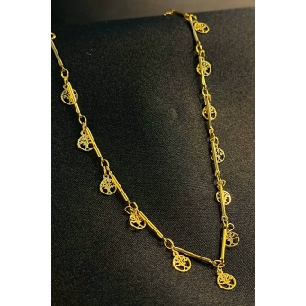 Choker Árvores da Vida Banhado em Ouro 18k