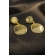 Brinco Médio Medalha Pai Nosso Banhado em Ouro 18k - Dourado
