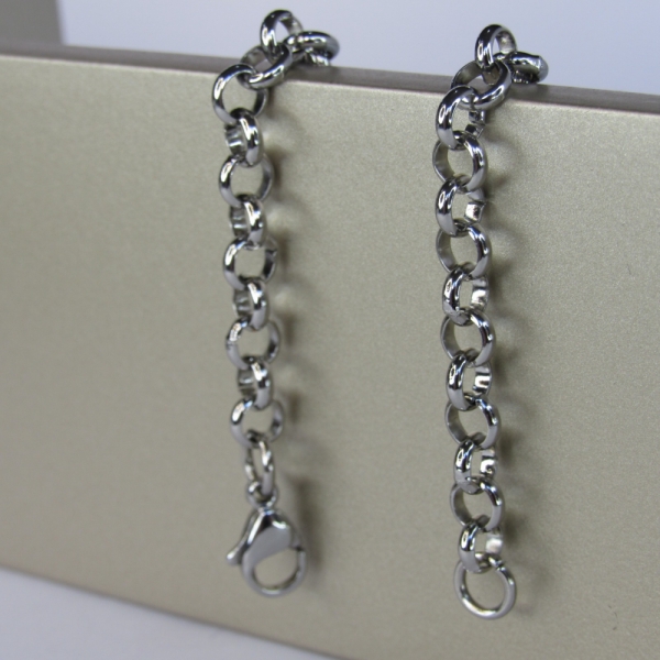 Pulseira Elo Português feita em Aço Inoxidável MASCULINA - Prateado