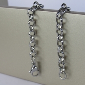 Pulseira Elo Português feita em Aço Inoxidável MASCULINA - Prateado