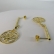 Brinco Médio De Fio Trabalhado e Flor Vazada Banhado em Ouro 18k - Dourado