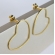 Brinco Médio com Coração Vazado Horizontal Banhado em Ouro 18k - Dourado