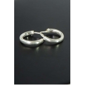 Brinco Argolinha Lisa 2x10 em Prata 925 - Prateado