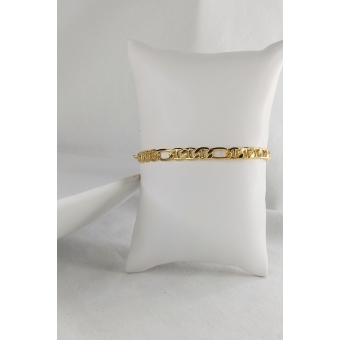 Pulseira Corrente com Elo Sequenciado Banhado em Ouro 18K MASCULINA