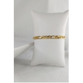 Pulseira Corrente com Elo Sequenciado Banhado em Ouro 18K MASCULINA - Dourado