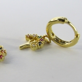 Brinco Argolinha De Árvore da Vida Banhado em Ouro 18k - Dourado