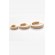 Trio de Brincos de Argolinha com Fio Lateral Banhado em Ouro 18k - Dourado