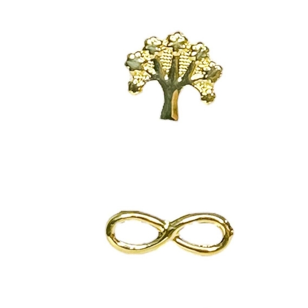 Duo Arvore Da Vida E Infinito Banhado em Ouro 18k - Dourado