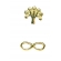 Duo Arvore Da Vida E Infinito Banhado em Ouro 18k - Dourado