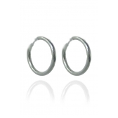 Brinco Argolinha Lisa 2x15 em Prata 925 - Prateado