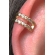 Piercing Fake Vazado com Zircônia Banhado em Ouro 18k - Dourado