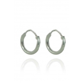 Brinco Argolinha Lisa 2x10 em Prata 925 - Prateado