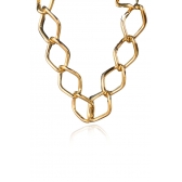 Pulseira Elo Losango Com Fecho Boia Banhado em Ouro 18k - Dourado
