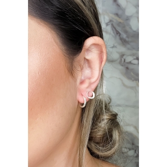Brinco Argolinha Lisa 2x10 em Prata 925