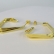 Brinco Argola Três Triangulos Banhado em Ouro 18k - Dourado