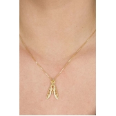 Colar Nossa Senhora Com Zircônias Brancas Banhado em Ouro 18k - Dourado